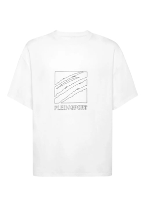 Plein Sport outline scratch logo T-shirt - White