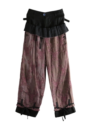 COMMUNS floral trousers - Black