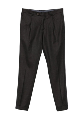 Barba Napoli pleated wool trousers - Brown