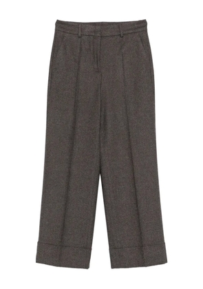Incotex pleated turn-up trousers - Brown