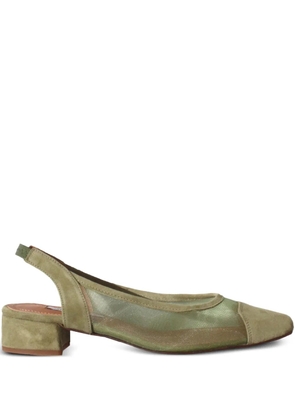 About Arianne Eli panelled slingback pumps - Green