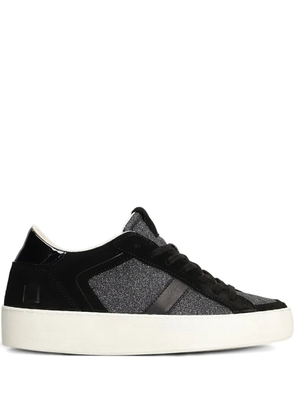 D.A.T.E. Hill glitter-panelled suede sneakers - Black