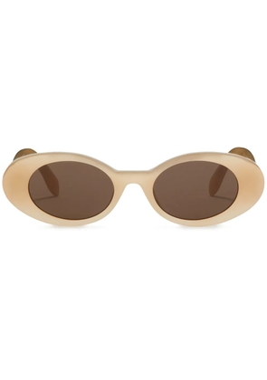 Palm Angels Eyewear Gilroy oval-frame sunglasses - Neutrals