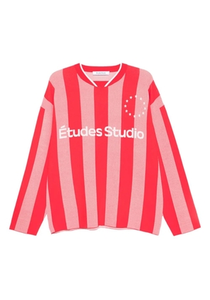 Études Studio striped long-sleeve sweatshirt - Red