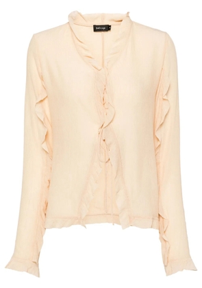 tout a coup V-neck ruffle-detail blouse - Neutrals