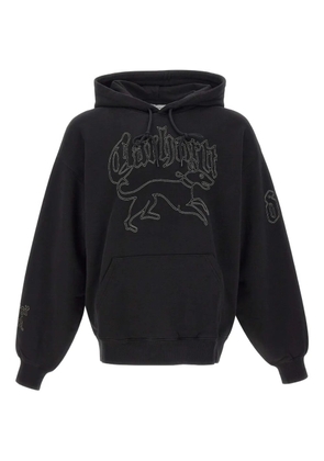 Carhartt WIP Hackwork graphic-embroidery hoodie - Black