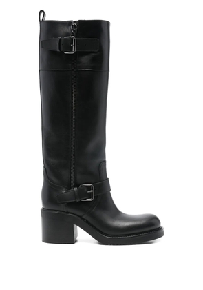 Elena Iachi 60mm buckle-detail knee-high boots - Black