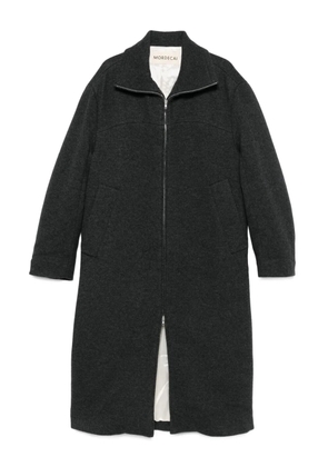 MORDECAI zip-front patch-pocket coat - Grey