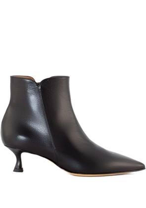 mara bini 50mm leather heeled boots - Black