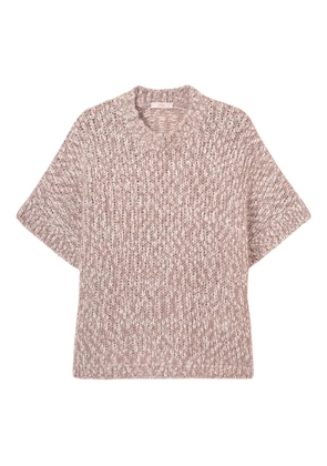 Fedeli short-sleeve speckled sweater - Pink