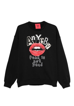 Aniye By lips-print sweatshirt - Black