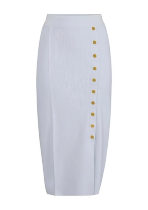Elisabetta Franchi button midi skirt - Blue