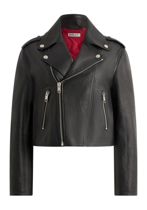 Bally zip-up leather biker jacket - Black