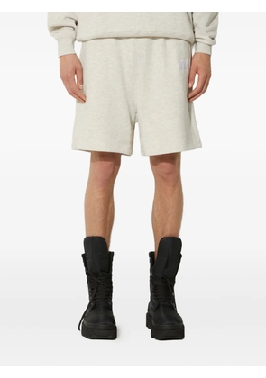 Awake NY logo-embroidered cotton shorts - Grey