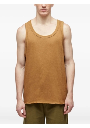 Osklen wrinkled-effect cotton vest - Brown