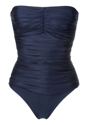 Lygia & Nanny Melissa gathered-detail swimsuit - Blue