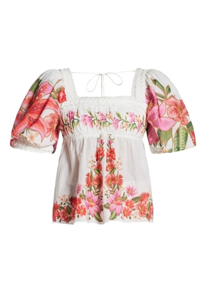 FARM Rio floral-print top - White
