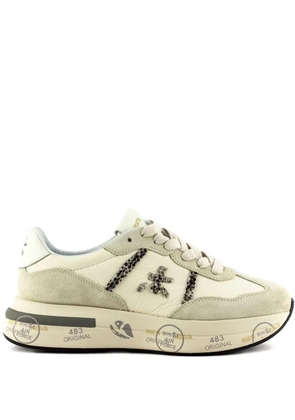 Premiata Cassie animal-print sneakers - White