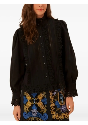 FARM Rio cotton laced shirt - Black