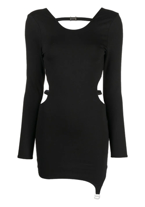 HELIOT EMIL logo-detail long-sleeve mini dress - Black