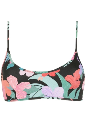 Amir Slama print Hibiscus sport top - Black