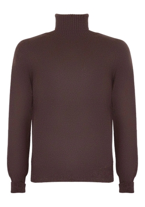Fedeli turtleneck ribbed-trims sweater - Brown