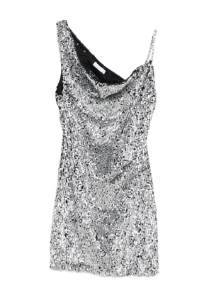 AREA sequin-embellished one-shoulder dress - Silver
