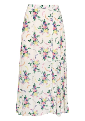 Zadig&Voltaire June floral-print midi skirt - Neutrals