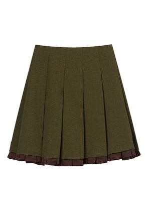 SHUSHU/TONG pleated mini skirt - Green