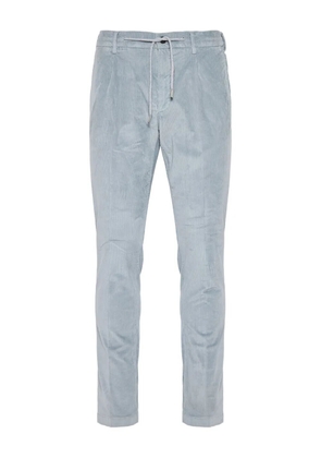 Eleventy pleated drawstring trousers - Blue