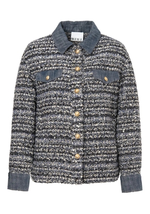 WEILL PARIS tweed denim overshirt - Blue