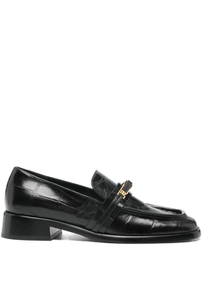Sergio Rossi Bitt croc-embossed loafers - Black