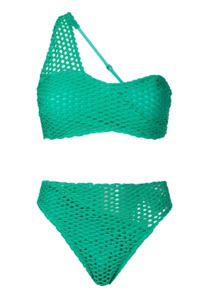 Amir Slama one-shoulder high-waist bikini - Green