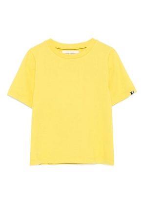 extreme cashmere crew-neck short-sleeve top - Yellow