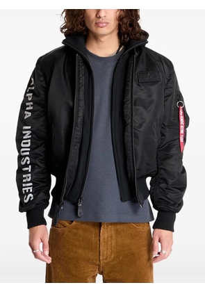 Alpha Industries zip-up bomber jacket - Black