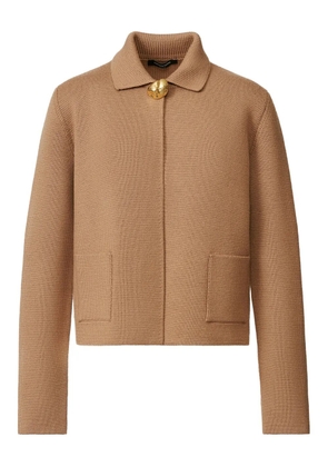 Fabiana Filippi gold-button wool cardigan - Brown