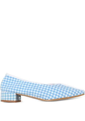 About Arianne 30mm gingham pumps - Blue