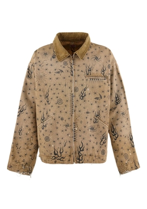 SAINT MXXXXXX graphic-print jacket - Neutrals