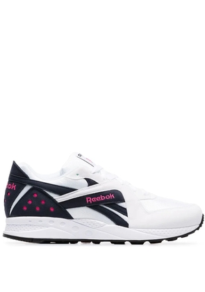 Reebok Pyro blue and pink detail sneakers - White