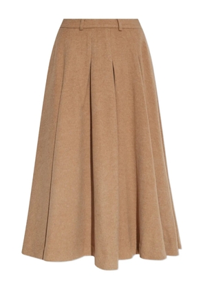 By Malene Birger pleated midi skirt - Brown