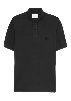 MARANT logo-embroidered polo shirt - Black