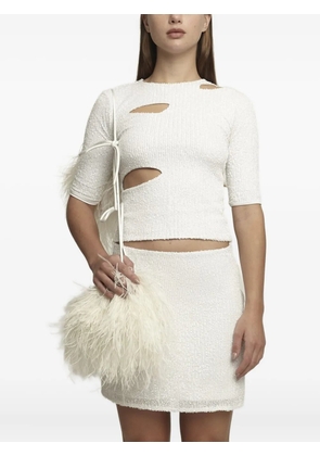 Gloria Coelho sequin cut-out top - White