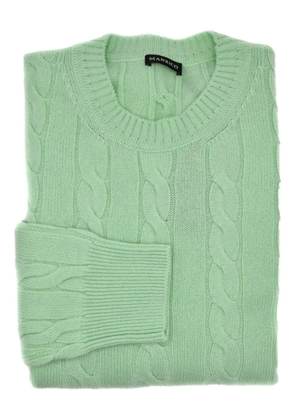 MANRICO CASHMERE cable-knit cashmere sweater - Green