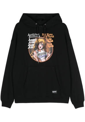 Neighborhood x Anthrax logo-print hoodie - Black