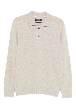 Marc O'Polo long-sleeve polo shirt - Neutrals