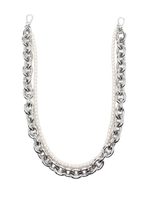 Simone Rocha pearl-embellished bag strap - Silver