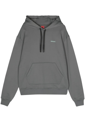Ferrari drop-shoulder jersey hoodie - Grey