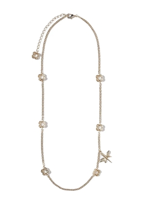 ELENA MIRO` dragonfly monogram charms necklace - Gold