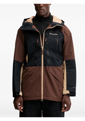 Columbia hooded zip-fastening ski jacket - Brown