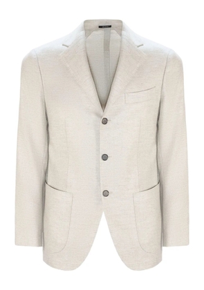 SARTORIO NAPOLI herringbone single-breasted blazer - Neutrals
